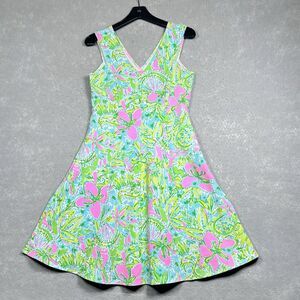 Lilly Pulitzer Floral Mini Dress - Pink and Green